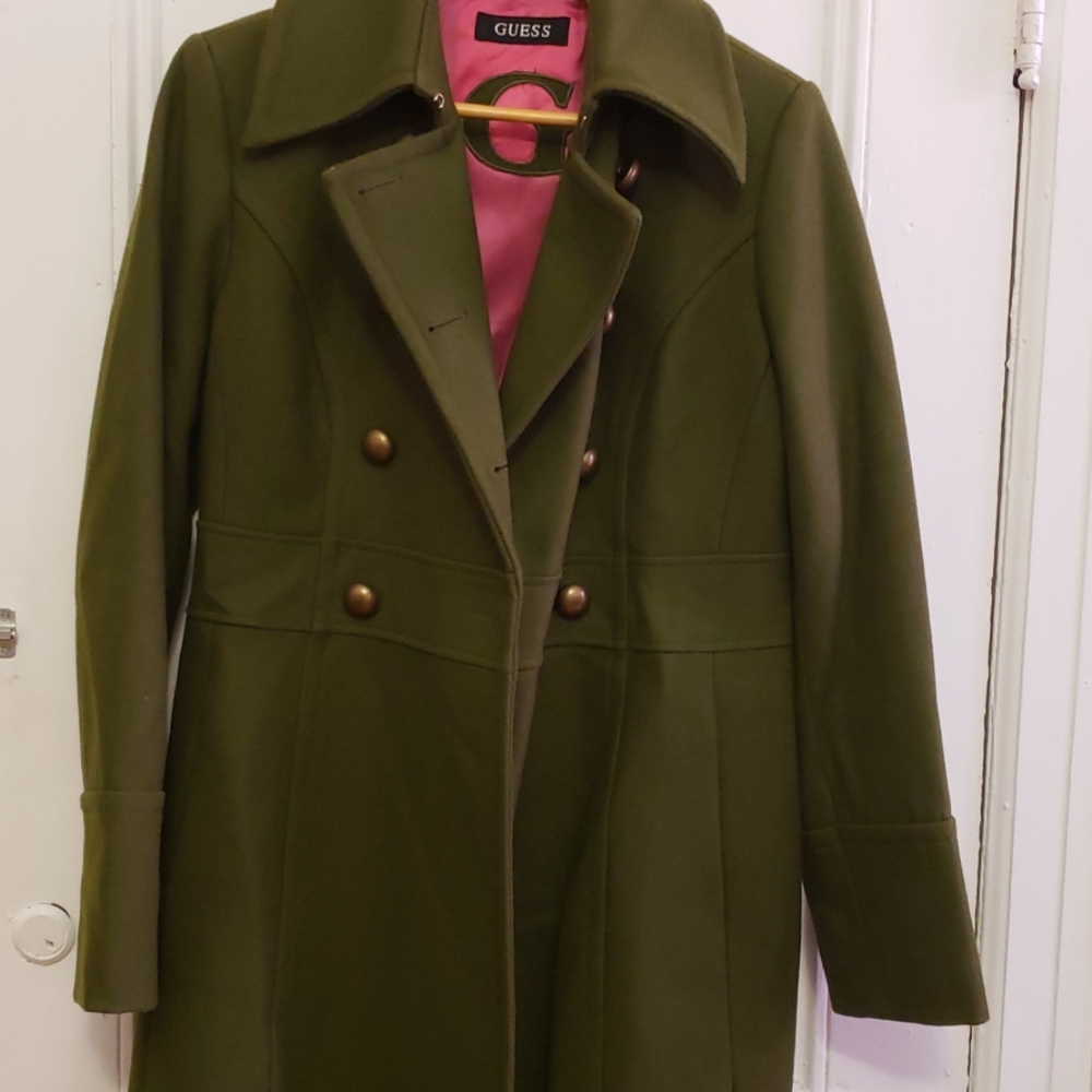 Guess Green Wool Coat